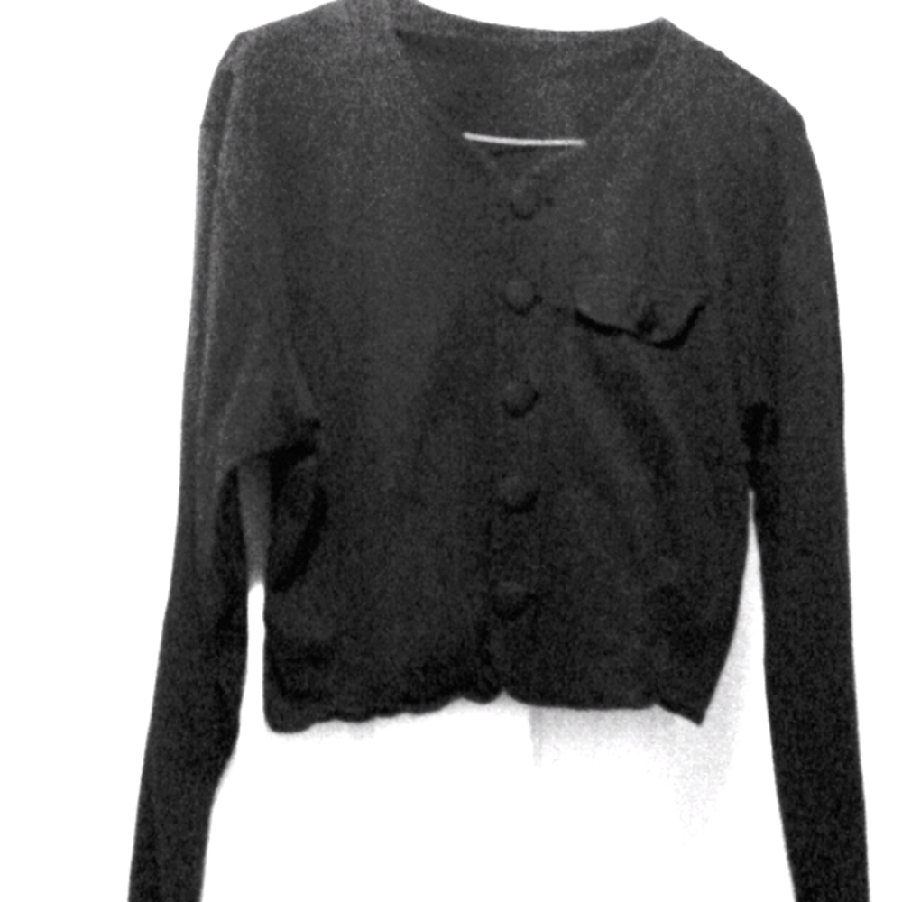 Black button down top